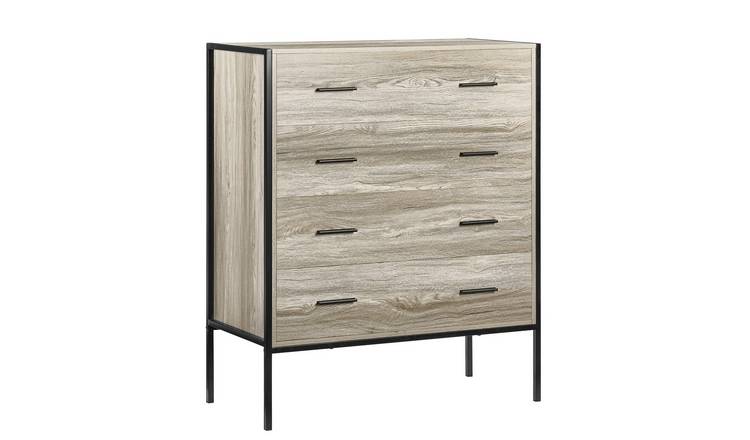 Vida Designs Brooklyn 4 Drawer Chest - Grey