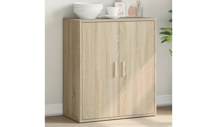 Walplus Engineered Wood Sideboard - Sonoma Oak - 60 x 31 x 70 cm