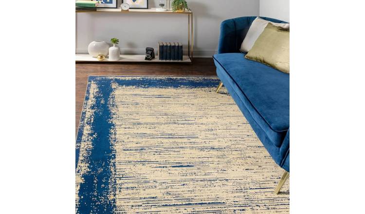 Mega Flooring Blue Modern Abstract Rug - 120 x 170cm