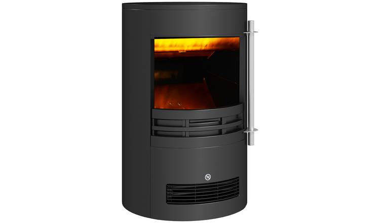 HOMCOM 1000W or 2000W Electric Fireplace with Log Burner Effect Flame - Black