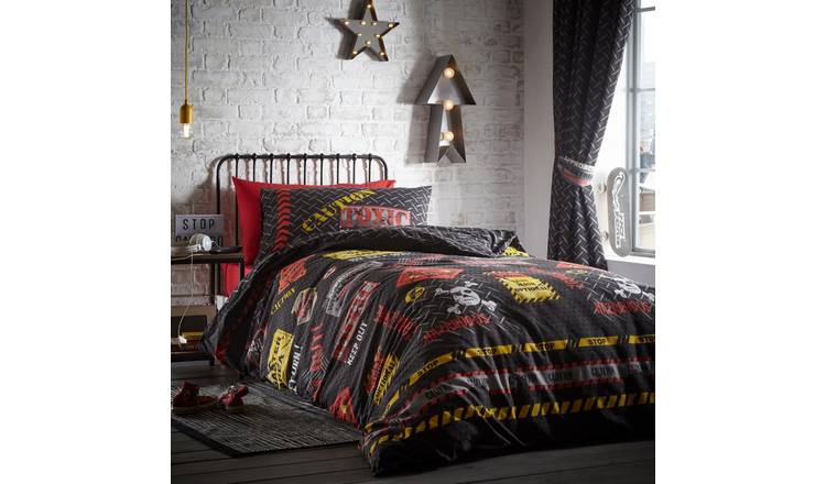 Portfolio Home Toxic Black Duvet Cover Set - Single