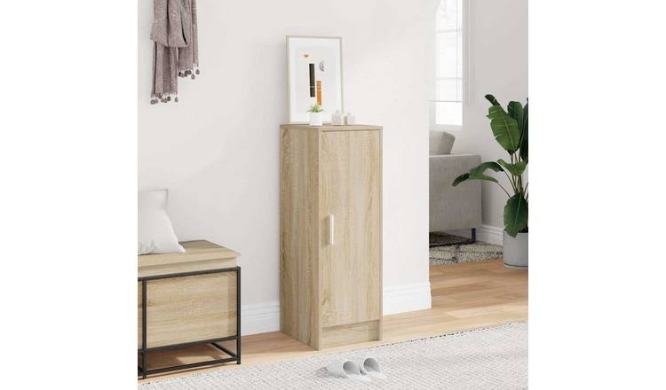 Walplus Engineered Wood Shoe Cabinet - Sonoma Oak - 32 x 35 x 92 cm