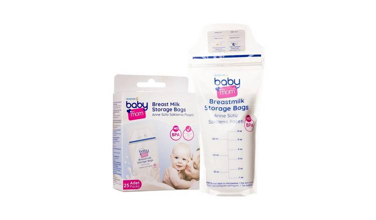 baby mom Pack of 25 180 ml Breast Milk Storage Bags