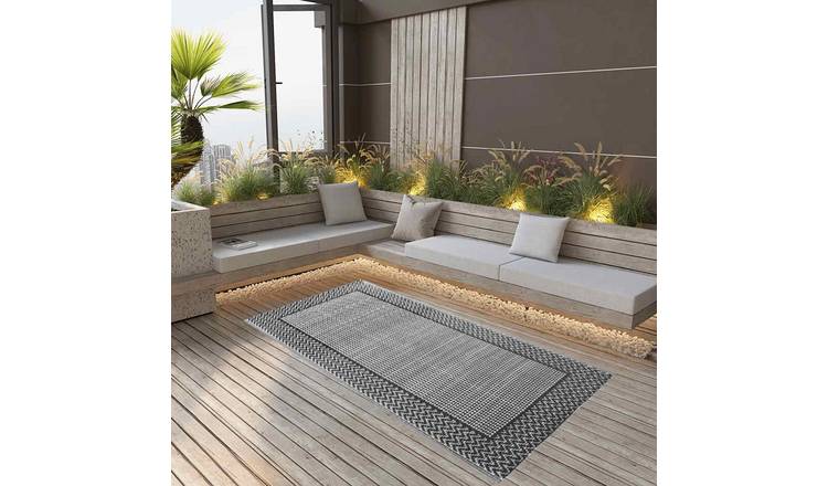 Walplus ARAKIL Polypropylene Outdoor Carpet - Grey - 120 x 180 cm