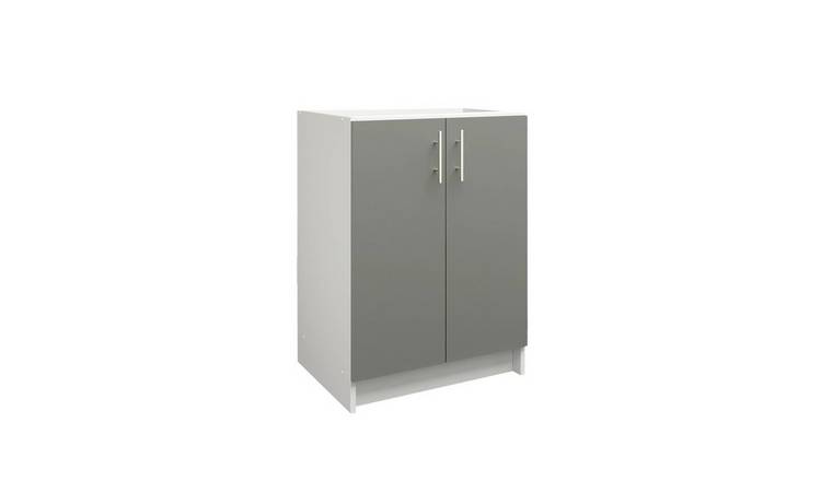 JD Greta 600mm Base Cabinet with 2 Doors - Grey Matt