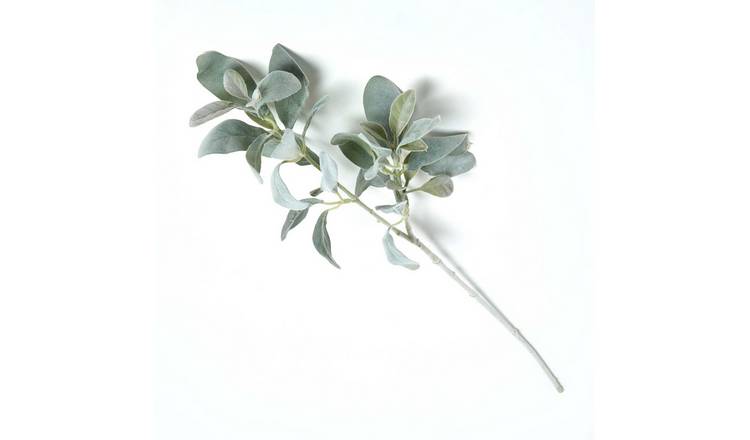 Homescapes Polyester Lambs Ear Foliage Artificial Plant - Green