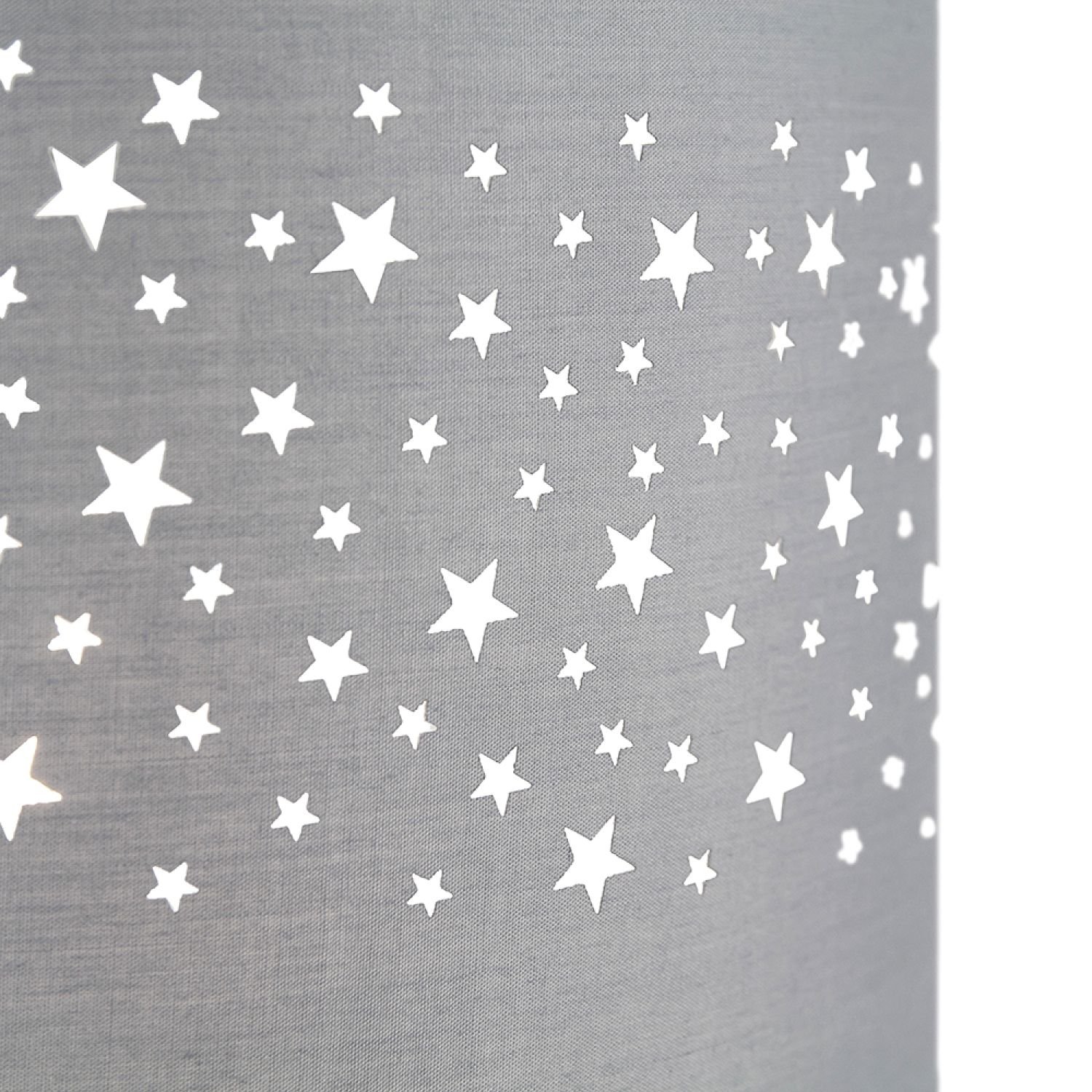 Happy Homewares Grey Stars Decorated Children Kids Soft Pendant Shade - 25cm - Image 3
