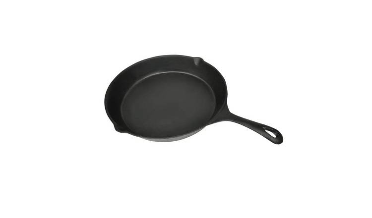 Walplus Cast Iron Grill Fry Pan Round - 30 cm - Black