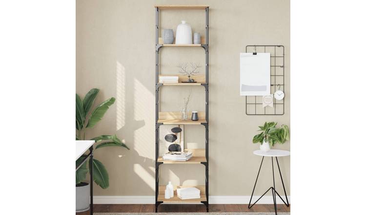 Walplus Engineered Wood Bookshelf - Light Oak - 50 x 33 x 188.5 cm