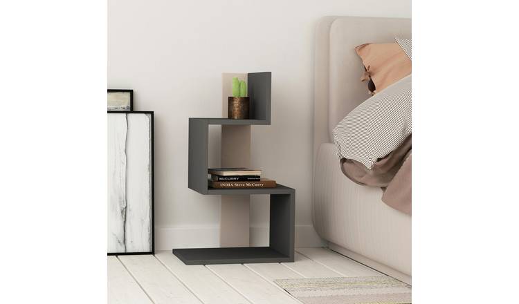 Decortie Rosie Particleboard 3-Tier Side Table - Mocha
