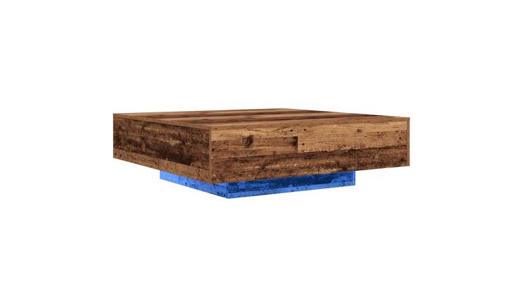 Walplus Engineered Wood Coffee Table - Old wood - 100 x 100 x 31 cm