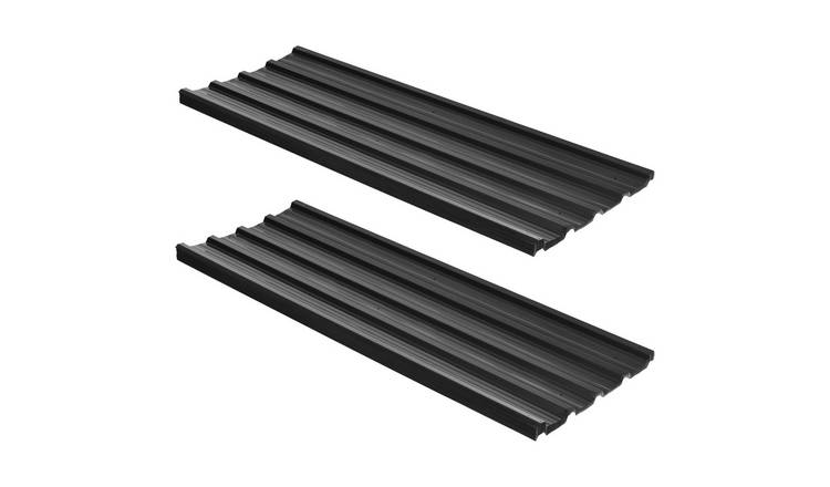 Outsunny Pack of 24 Galvanised Metal Roofing Sheets – Dark Grey