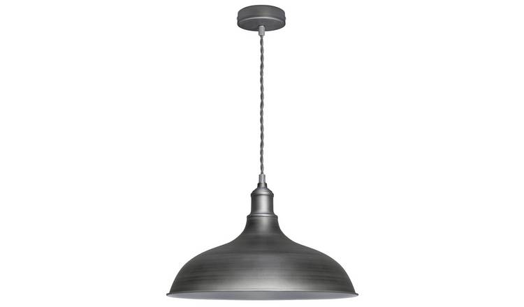 Energy Light Bulbs Barn Metal Ceiling Pendant Light - Pewter