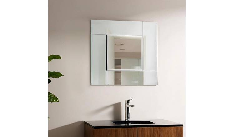Orsina Avelene Square Wall Mirror – Silver