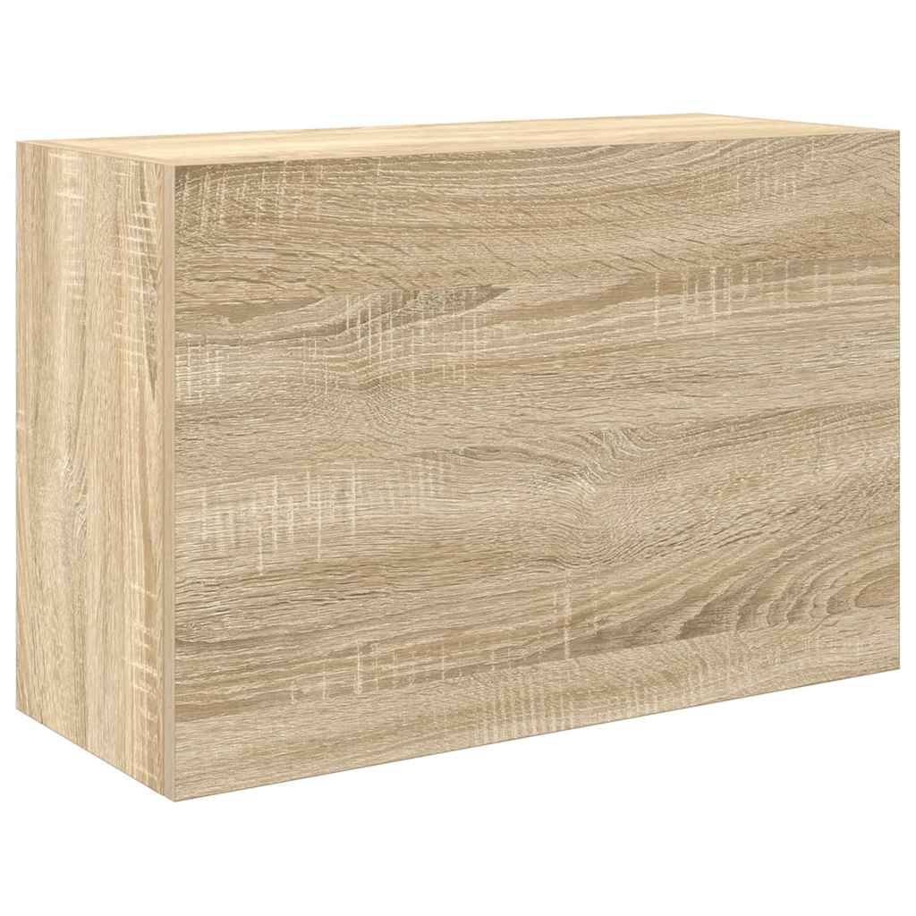 Walplus Engineered Wood Bathroom Wall Cabinet - Sonoma Oak - 60 x 25 x 40 cm - Image 2