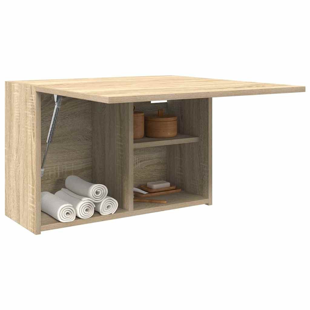Walplus Engineered Wood Bathroom Wall Cabinet - Sonoma Oak - 60 x 25 x 40 cm - Image 4