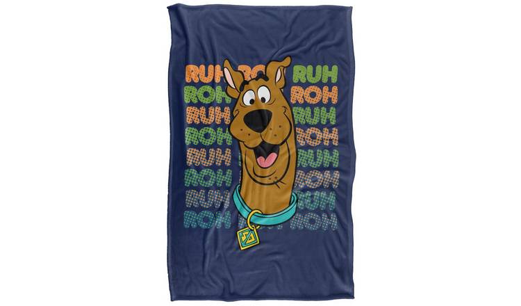 Scooby Doo Ruh Roh Repeat Print Soft Touch Blanket - 152cm x 127cm
