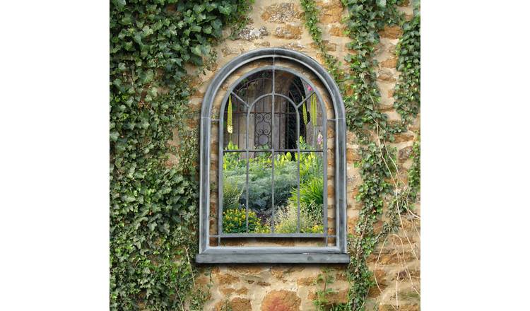 Charles Bentley Berlin Garden Indoor Outdoor Arch Mirror - Grey