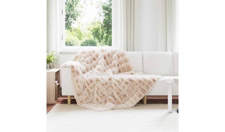 Walplus 3.26 kg Faux Fur Blanket - Beige - 150 x 220 cm