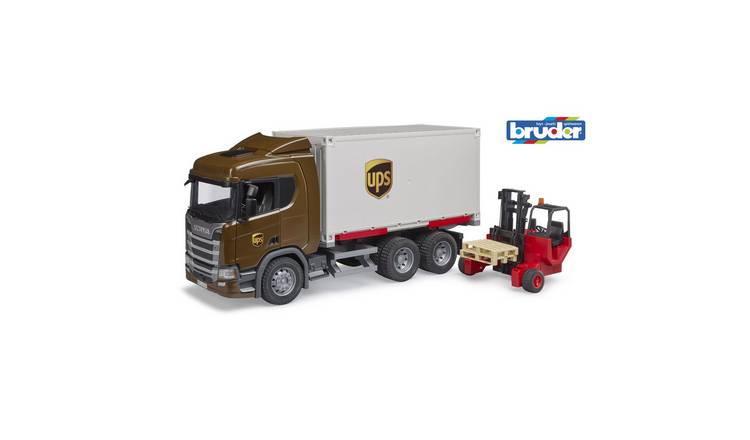 Bruder Scania Super 560R UPS Logistic Truck with Forklift Childrens Toy Model
