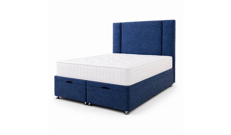 Comfy Deluxe Naples  6ft Super King  Ottoman End Lift  Bed Set - Blue