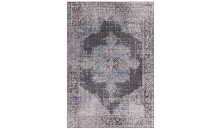 Mega Flooring Blue Traditional Abstract Rug - 120 x 170cm