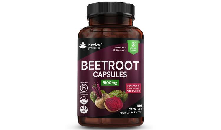 New Leaf Beetroot Extract with Black Pepper 5100mg - 180 Capsules
