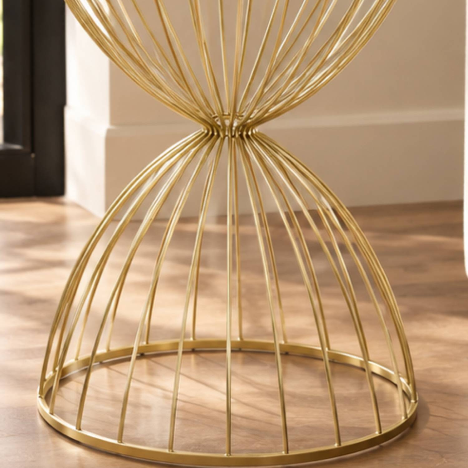 Orsina Mirrored Round Side Table – Gold - Image 3