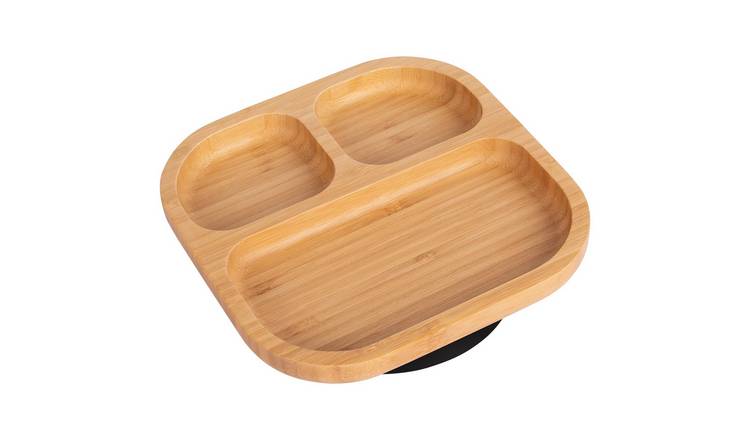 Tiny Dining Children's Bamboo Suction Plate - Black