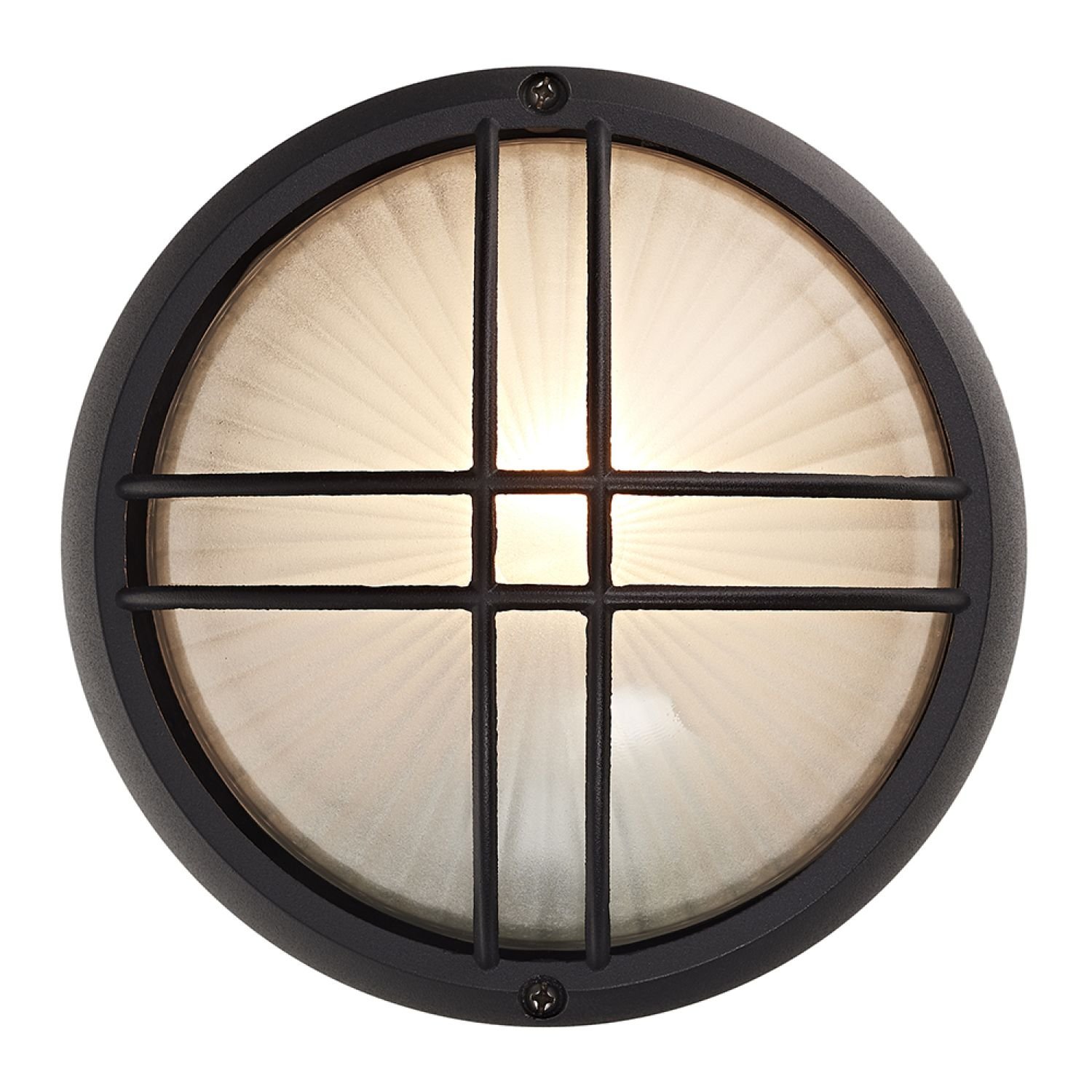 Happy Homewares Matt Black Die Cast Aluminium Outdoor Wall Light - 19cm - Image 2