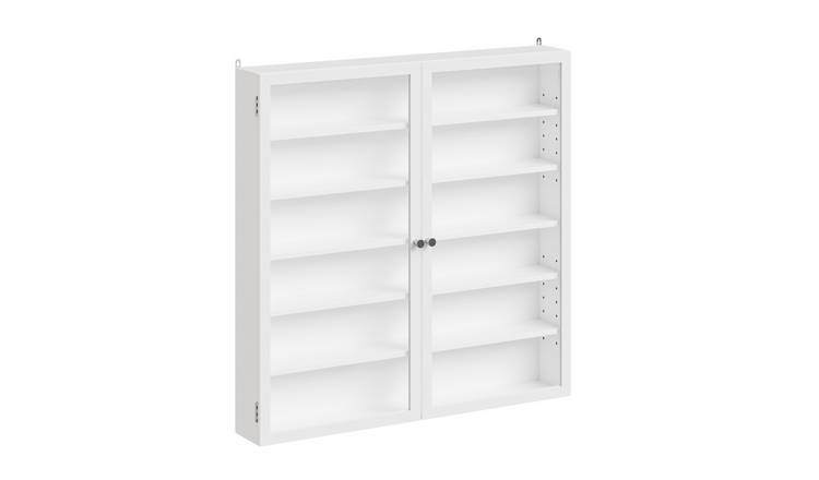 SoBuy 2 Door 5 Shelf Wall Cabinet - White
