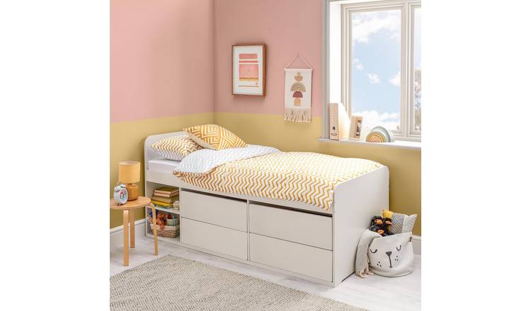 Home Treats Single 4 Drawer Children's Bed - White
