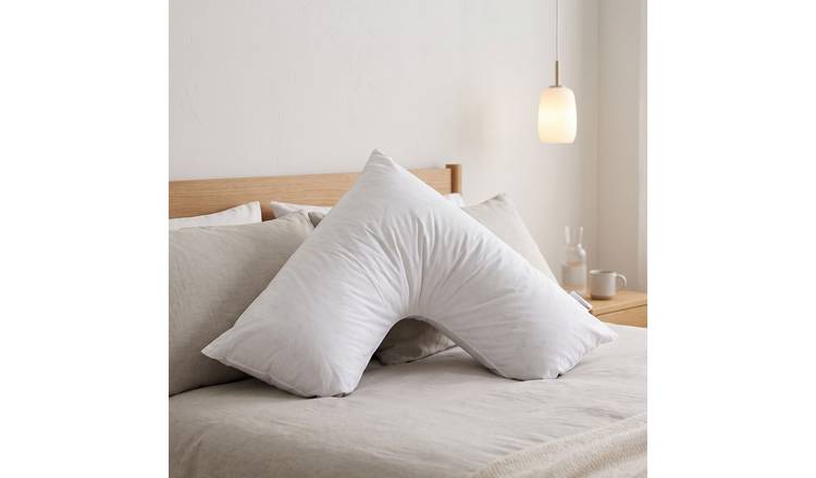 Homescapes Duck Feather and Down Orthopaedic V Shaped Pillow