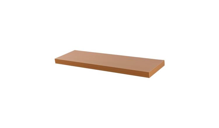 Harbour Housewares Modern Floating Wall Shelves - Brown - Set of 1