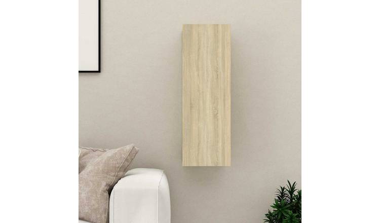 Walplus Engineered Wood Wall Mounted TV Cabinet - Sonoma oak - 30.5 x 30 x 90 cm