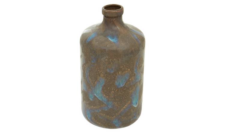 Orsina Silas Reactive Glaze Bottle Vase - Brown