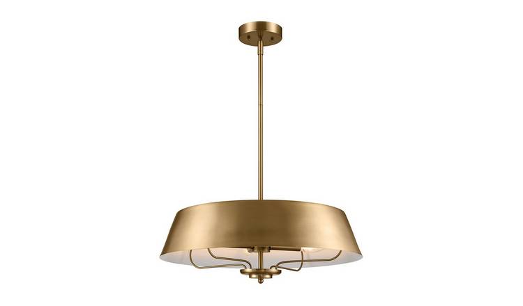 Elstead Luella 4 Arm Pendant Light - Brushed Natural Brass
