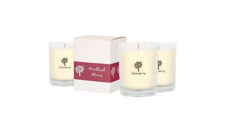 Nicola Spring 160ml Soy Wax Scented Candles Pack of 3 - Mulled Wine