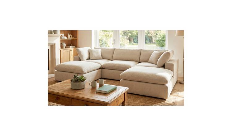 Artemis Home Cotleigh 5 Piece U-Shaped Modular Corner Sofa - Oat