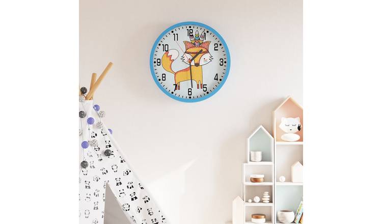 Walplus Glass Wall Clock - Blue