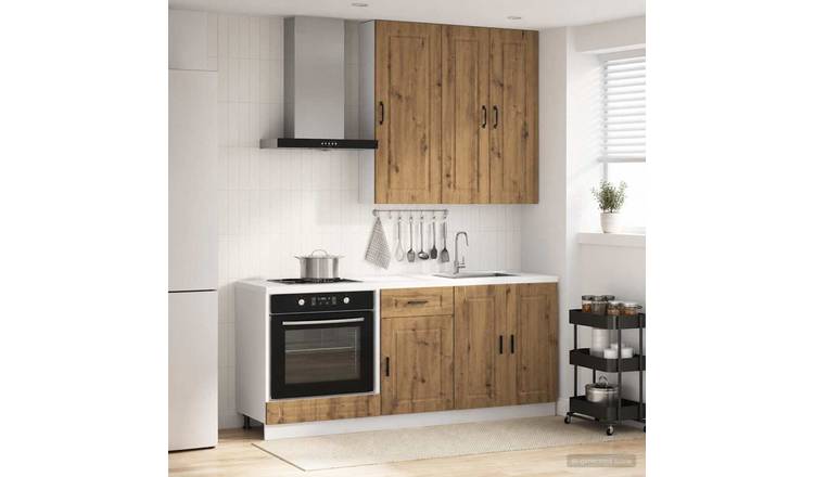 Walplus 5 Piece Engineered Wood Kitchen Unit Set - Artisan Oak