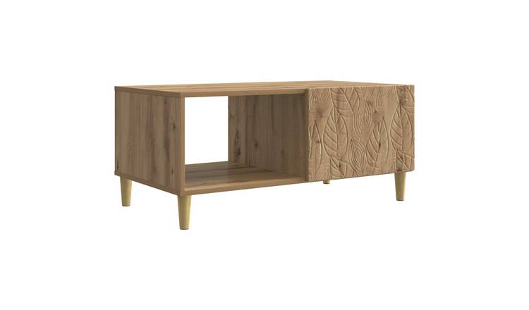 Walplus Patterned Coffee Table - Oak - 90 x 50 x 40 cm