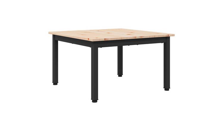 Walplus Solid Pine Wood Coffee Table - Natural - 60 x 60 x 36 cm