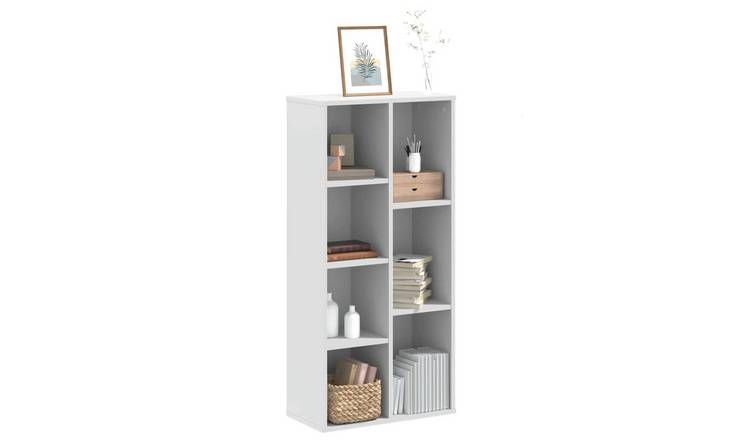 Walplus Engineered Wood Bookcase - White - 50 x 25 x 105 cm