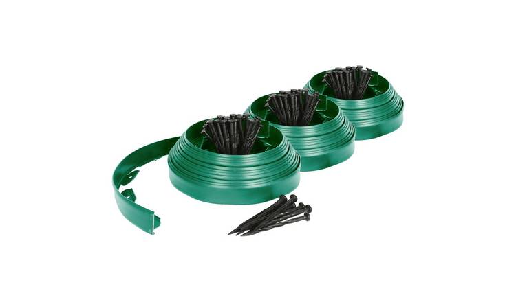 Harbour Housewares Flexible Plastic Lawn & Path Edging - 30m x 4cm - Green