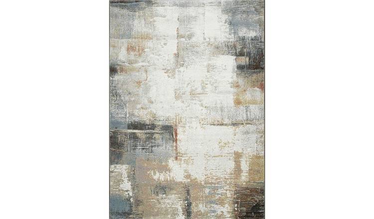 Mega Flooring White Modern Abstract Rug - 160 x 230cm