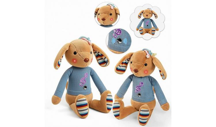deAO Musical Bunny Plush Toy-Blue