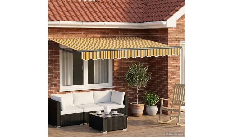 Walplus Electric Aluminium - Yellow - 350 x 250 cm - Anthracite Frame