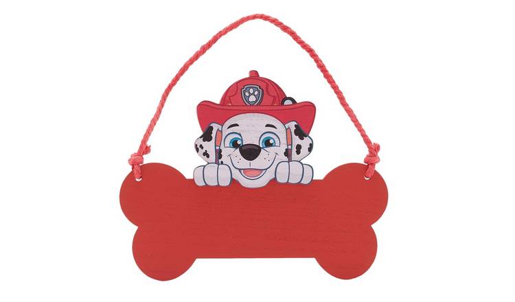 Widdop Paw Patrol Marshall Wooden Hanging Plaque - Red