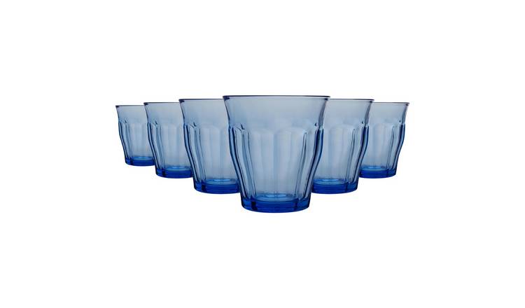 Duralex Picardie 250ml Drinking Glass Tumblers Pack of 12 - Blue
